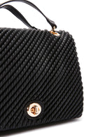 Kadın Siyah Uzun Askılı Baskılı Omuz Çantası | Derimod Kadın Siyah Uzun Askılı Baskılı Omuz Çantası | Derimod