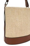 Women's Beige Straw Shoulder Bag | Derimod Women's Beige Straw Shoulder Bag | Derimod