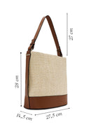 Women's Beige Straw Shoulder Bag | Derimod Women's Beige Straw Shoulder Bag | Derimod