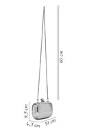 Kadın Gümüş Uzun Askılı Metalik Mini Portföy Abiye Çantası | Derimod Kadın Gümüş Uzun Askılı Metalik Mini Portföy Abiye Çantası | Derimod