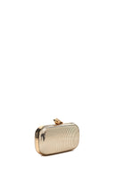 Women's Gold Long Strap Metallic Mini Clutch Evening Bag | Derimod Women's Gold Long Strap Metallic Mini Clutch Evening Bag | Derimod