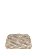 Women's Gold Long Chain Strap Mini Metallic Evening Box Bag | Derimod Women's Gold Long Chain Strap Mini Metallic Evening Box Bag | Derimod