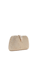 Women's Gold Long Chain Strap Mini Metallic Evening Box Bag | Derimod Women's Gold Long Chain Strap Mini Metallic Evening Box Bag | Derimod