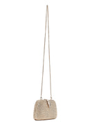 Women's Gold Long Chain Strap Mini Metallic Evening Box Bag | Derimod Women's Gold Long Chain Strap Mini Metallic Evening Box Bag | Derimod