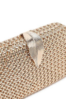 Women's Gold Long Chain Strap Mini Metallic Evening Box Bag | Derimod Women's Gold Long Chain Strap Mini Metallic Evening Box Bag | Derimod