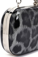 Kadın Siyah Leopar Desenli Uzun Zincir Asklı Mini Kutu Abiye Çanta | Derimod Kadın Siyah Leopar Desenli Uzun Zincir Asklı Mini Kutu Abiye Çanta | Derimod