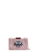 Kadın Pembe Uzun Zincir Askılı Mini Abiye Kutu Çanta | Derimod Kadın Pembe Uzun Zincir Askılı Mini Abiye Kutu Çanta | Derimod