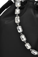 Kadın Siyah Taşlı Kumaş Omuz Çantası | Derimod Kadın Siyah Taşlı Kumaş Omuz Çantası | Derimod