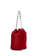 Kadın Kırmızı Taşlı Kumaş Omuz Çantası | Derimod Kadın Kırmızı Taşlı Kumaş Omuz Çantası | Derimod