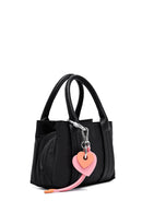 Women's Black Long Strap Accessory Fabric Handbag | Derimod Women's Black Long Strap Accessory Fabric Handbag | Derimod