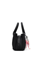 Women's Black Long Strap Accessory Fabric Handbag | Derimod Women's Black Long Strap Accessory Fabric Handbag | Derimod