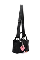 Women's Black Long Strap Accessory Fabric Handbag | Derimod Women's Black Long Strap Accessory Fabric Handbag | Derimod