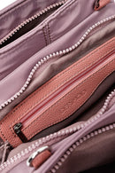 Kadın Pembe Uzun Askılı Aksesuarlı Kumaş Kol Çantası | Derimod Kadın Pembe Uzun Askılı Aksesuarlı Kumaş Kol Çantası | Derimod