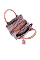 Kadın Pembe Uzun Askılı Aksesuarlı Kumaş Kol Çantası | Derimod Kadın Pembe Uzun Askılı Aksesuarlı Kumaş Kol Çantası | Derimod