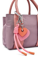 Kadın Pembe Uzun Askılı Aksesuarlı Kumaş Kol Çantası | Derimod Kadın Pembe Uzun Askılı Aksesuarlı Kumaş Kol Çantası | Derimod