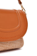 Women's Brown Long Straw Crossbody Bag | Derimod Women's Brown Long Straw Crossbody Bag | Derimod