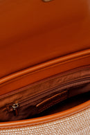 Women's Brown Long Straw Crossbody Bag | Derimod Women's Brown Long Straw Crossbody Bag | Derimod
