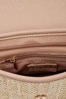 Kadın Pembe Uzun Askılı Hasır Çapraz Çanta | Derimod Kadın Pembe Uzun Askılı Hasır Çapraz Çanta | Derimod