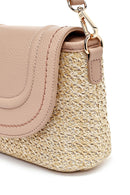 Kadın Pembe Uzun Askılı Hasır Çapraz Çanta | Derimod Kadın Pembe Uzun Askılı Hasır Çapraz Çanta | Derimod