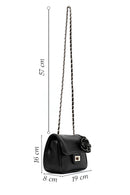Women's Black Long Strap Mini Classic Crossbody Bag | Derimod Women's Black Long Strap Mini Classic Crossbody Bag | Derimod