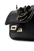 Women's Black Long Strap Mini Classic Crossbody Bag | Derimod Women's Black Long Strap Mini Classic Crossbody Bag | Derimod