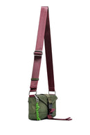 Women's Green Long Strap Mini Fabric Crossbody Bag | Derimod Women's Green Long Strap Mini Fabric Crossbody Bag | Derimod