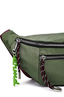 Women's Green Mini Fabric Crossbody Bag | Derimod Women's Green Mini Fabric Crossbody Bag | Derimod