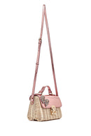 Kadın Pembe Aksesuarlı Uzun Askılı Hasır Çapraz Çanta | Derimod Kadın Pembe Aksesuarlı Uzun Askılı Hasır Çapraz Çanta | Derimod