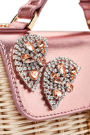 Kadın Pembe Aksesuarlı Uzun Askılı Hasır Çapraz Çanta | Derimod Kadın Pembe Aksesuarlı Uzun Askılı Hasır Çapraz Çanta | Derimod