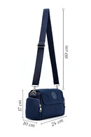 Women's Navy Blue Fabric Crossbody Bag | Derimod Women's Navy Blue Fabric Crossbody Bag | Derimod
