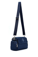 Women's Navy Blue Fabric Crossbody Bag | Derimod Women's Navy Blue Fabric Crossbody Bag | Derimod