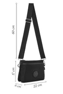 Women's Black Fabric Crossbody Bag | Derimod Women's Black Fabric Crossbody Bag | Derimod