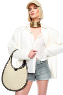 Kadın Bej Hasır Omuz Çantası | Derimod Kadın Bej Hasır Omuz Çantası | Derimod