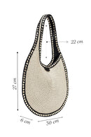 Kadın Bej Hasır Omuz Çantası | Derimod Kadın Bej Hasır Omuz Çantası | Derimod