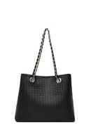 Kadın Siyah Uzun Askılı Baskılı Omuz Çantası | Derimod Kadın Siyah Uzun Askılı Baskılı Omuz Çantası | Derimod