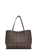 Women's Brown Long Strap Printed Shoulder Bag | Derimod Women's Brown Long Strap Printed Shoulder Bag | Derimod