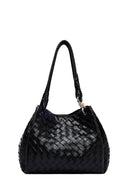 Women's Black Braided Shoulder Bag | Derimod Women's Black Braided Shoulder Bag | Derimod