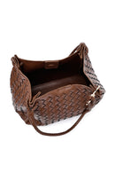 Kadın Kahverengi Örgülü Omuz Çantası | Derimod Kadın Kahverengi Örgülü Omuz Çantası | Derimod