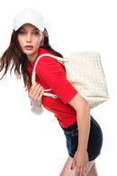 Kadın Krem Örgülü Omuz Çantası | Derimod Kadın Krem Örgülü Omuz Çantası | Derimod