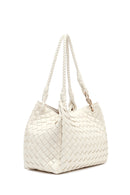 Kadın Krem Örgülü Omuz Çantası | Derimod Kadın Krem Örgülü Omuz Çantası | Derimod