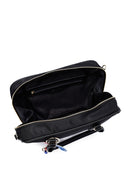 Kadın Siyah Uzun Askılı Aksesuar Detaylı Kumaş Kol Çantası | Derimod Kadın Siyah Uzun Askılı Aksesuar Detaylı Kumaş Kol Çantası | Derimod