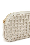 Women's Beige Knitted Patterned Long Strap Crossbody Bag | Derimod Women's Beige Knitted Patterned Long Strap Crossbody Bag | Derimod
