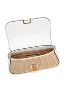 Women's Cream Long Straw Shoulder Bag | Derimod Women's Cream Long Straw Shoulder Bag | Derimod