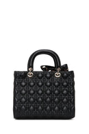 Kadın Siyah Uzun Askılı Kapitone Kol Çantası | Derimod Kadın Siyah Uzun Askılı Kapitone Kol Çantası | Derimod