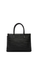 Women's Black Long Strap Printed Shoulder Bag | Derimod Women's Black Long Strap Printed Shoulder Bag | Derimod