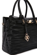 Women's Black Long Strap Printed Shoulder Bag | Derimod Women's Black Long Strap Printed Shoulder Bag | Derimod