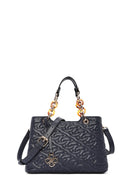 Women's Navy Blue Long Strap Quilted Classic Handbag | Derimod Women's Navy Blue Long Strap Quilted Classic Handbag | Derimod