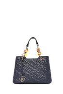 Women's Navy Blue Long Strap Quilted Classic Handbag | Derimod Women's Navy Blue Long Strap Quilted Classic Handbag | Derimod