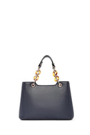 Women's Navy Blue Long Strap Quilted Classic Handbag | Derimod Women's Navy Blue Long Strap Quilted Classic Handbag | Derimod