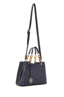 Women's Navy Blue Long Strap Quilted Classic Handbag | Derimod Women's Navy Blue Long Strap Quilted Classic Handbag | Derimod